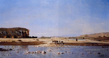 Szene auf der Durance Szenerie Paul Camille Guigou Landschaft Ölgemälde